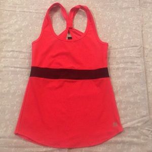 Reebok hot pink and black mesh work out tank sz S